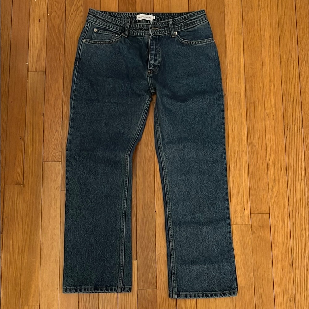 NWT Sincerely Jules Nicolette Dark Blue Straight Leg Jeans